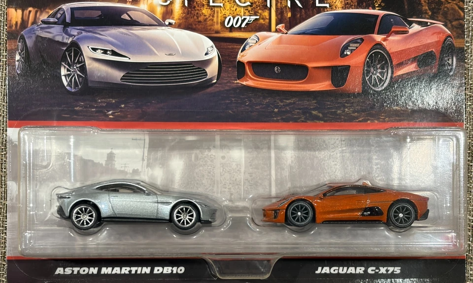 Paquete de 2 Hot Wheels 2025, Spectre James Bond, Aston Martin DB10, Jaguar C-X75 Foto 3 de 4