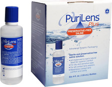 plus Preservative-Free Contact Lens Saline 120Ml (4 Fl. Oz.) 6 Pack