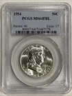 1954 P Franklin Half Dollar PCGS MS64 FBL Silver Coin 50C US Mint #3