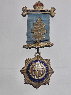 Rare Solid Silver Enamel Masonic Jewel Medal Buffaloes RAOB Roll Of Hanor 45g