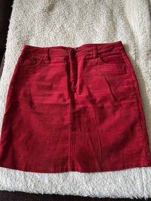 cord rock damen 38 Rot mit Schlitz Hinten