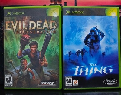 Evil Dead: Regeneration (Microsoft Xbox, 2005) & THE THING, discs clean, all CIB