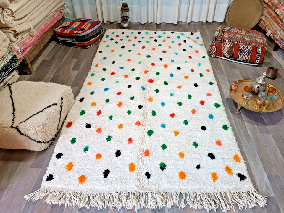 White and color rugs  moroccan rugs area rugs rug best rug white for kitchen - Image 2 of 4