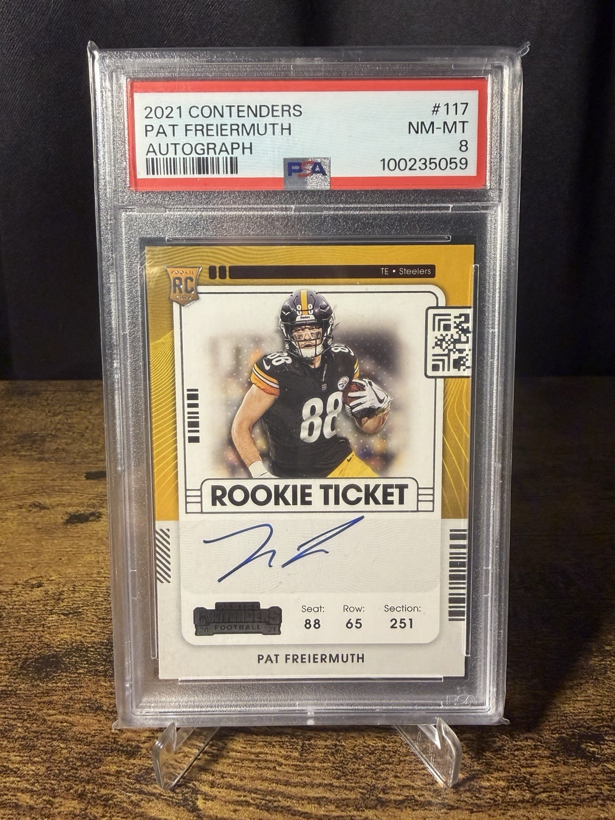 2021 Panini Contenders - Rookie Ticket RPS Pat Freiermuth #117 (AU, RC)