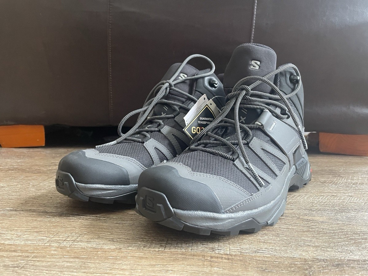 Salomon Elixir Active Mid Gore-Tex Hiking Boots Grey Black 