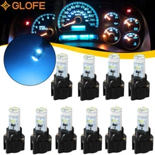 10X T5 2721 5SMD LED Instrument Panel Dash Gauge Light Bulbs w/ Socket Ice Blue