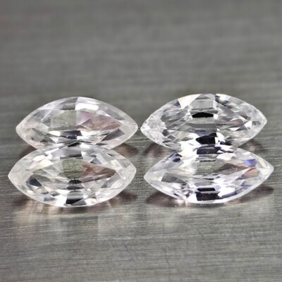 Natural White Zircon Marquise Shape x Mm