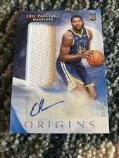 2019-20 ORIGINS 176 ERIC PASCHALL AUTO PLAYER WORN White RPA 34/49