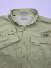 Men's Columbia PFG Omni-Shield Bloods Guts Long Sleeve Shirt Keylime XXL Read