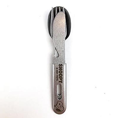 SNOOPY Face 3in1 Leisure Cutlery Set Outdoor Camping Lunch Brand New