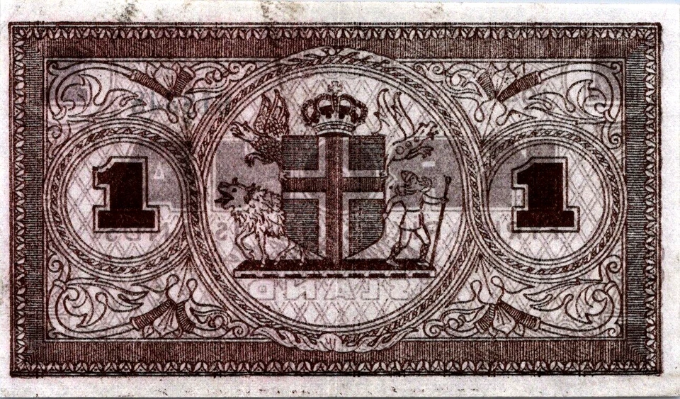 Islandia 1 corona 1941 Pick # 22f Foto 2 de 3