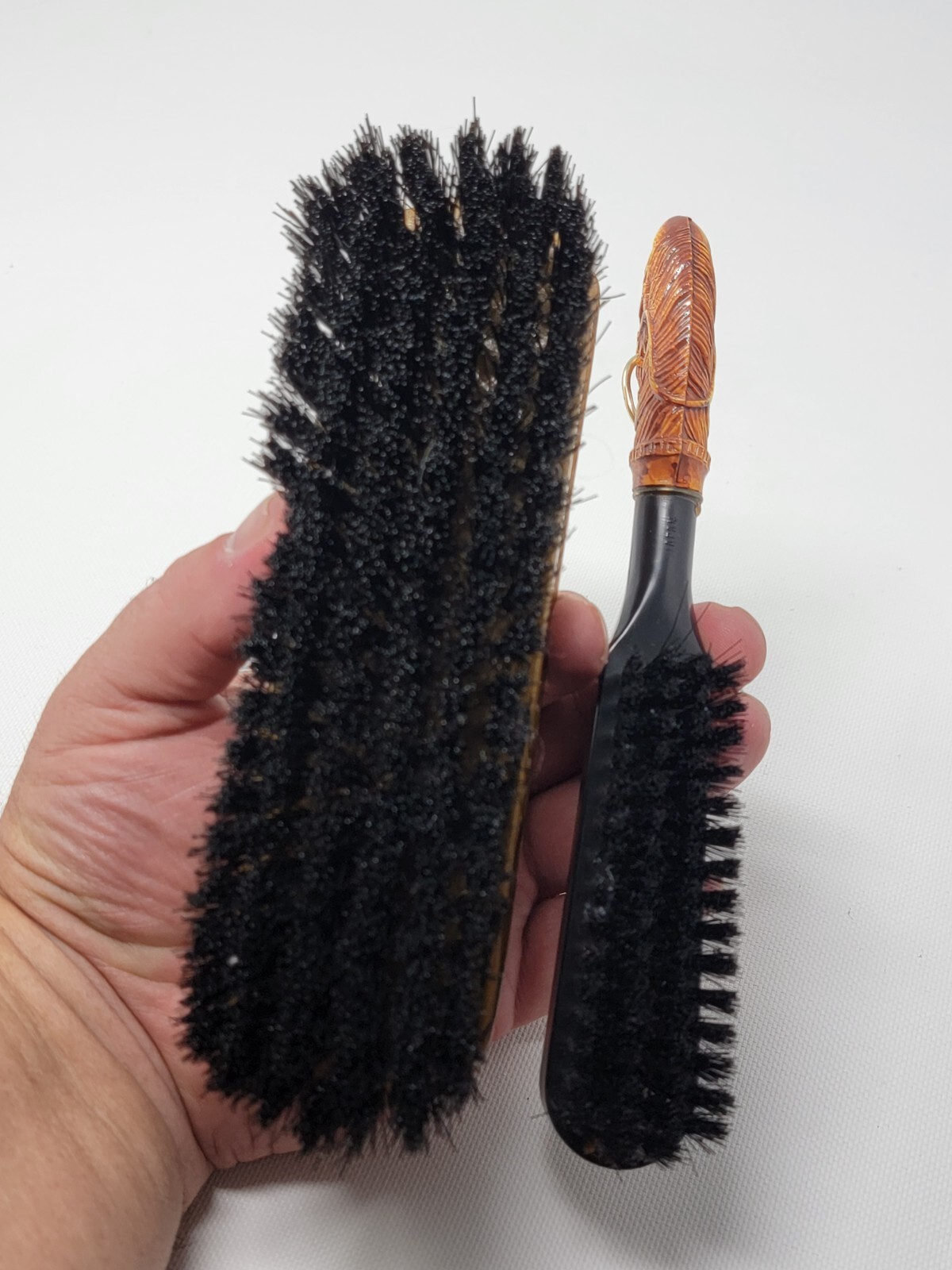 Vintage Shoe Shine Brush with Horse Head Handle Made … Gem