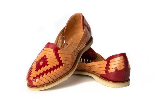 Sidrey Auténtico Sandalias Mujer Cerrado toe Huarache Rojo/tan Catrina  huaraches | eBay
