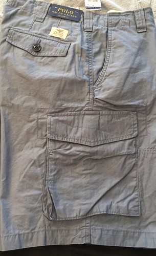 POLO Ralph Lauren da uomo Mirtillo Utility Tela Pantaloni Corti con Tasconi  nwts | eBay