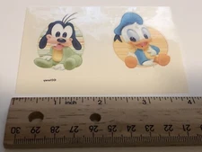 Disney's Babies Vintage Vending Machine Sticker Wet Tattoo All Star Goofy Donald