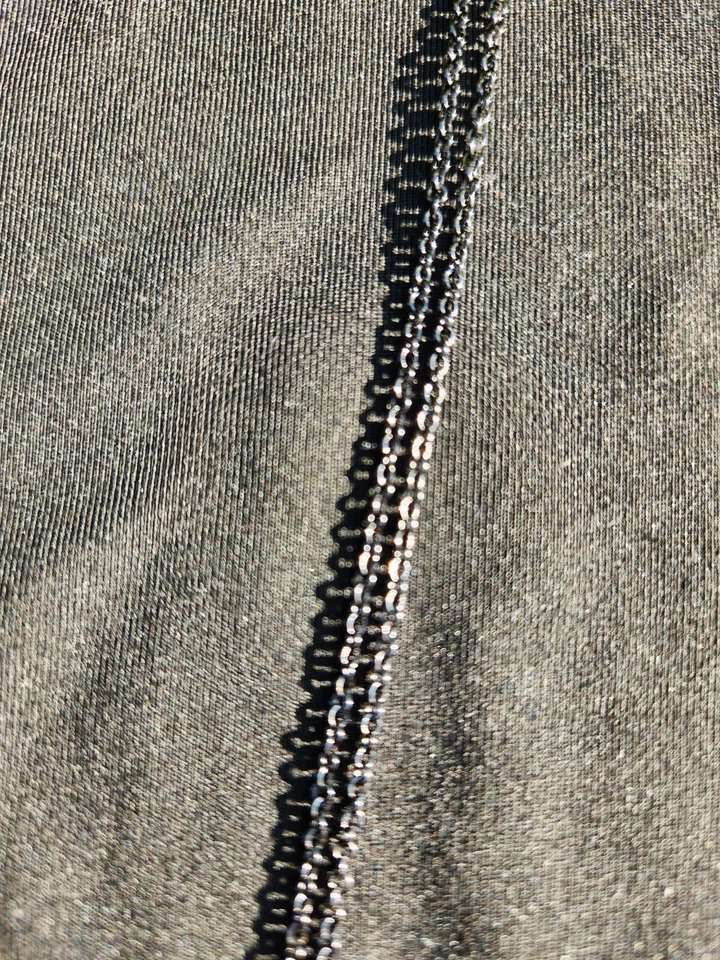 Chain Necklace in Black with a Delta Pendant 32 in Chain for Men Casual Wear - Imagem 3 de 4