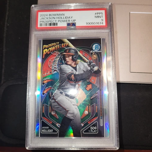 2023 BOWMAN CHROME POWER-UP PROSPECT PP-5 JACKSON HOLIDAY RC -BALTIMORE
