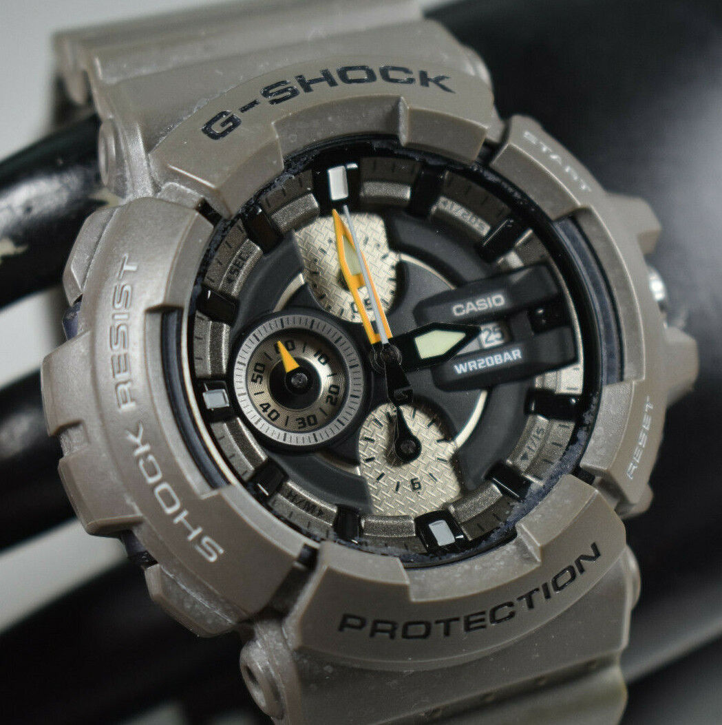 CASIO GAC100-8A (5277) G-Shock Men's Gray Analog Watch NEW BATTERY!