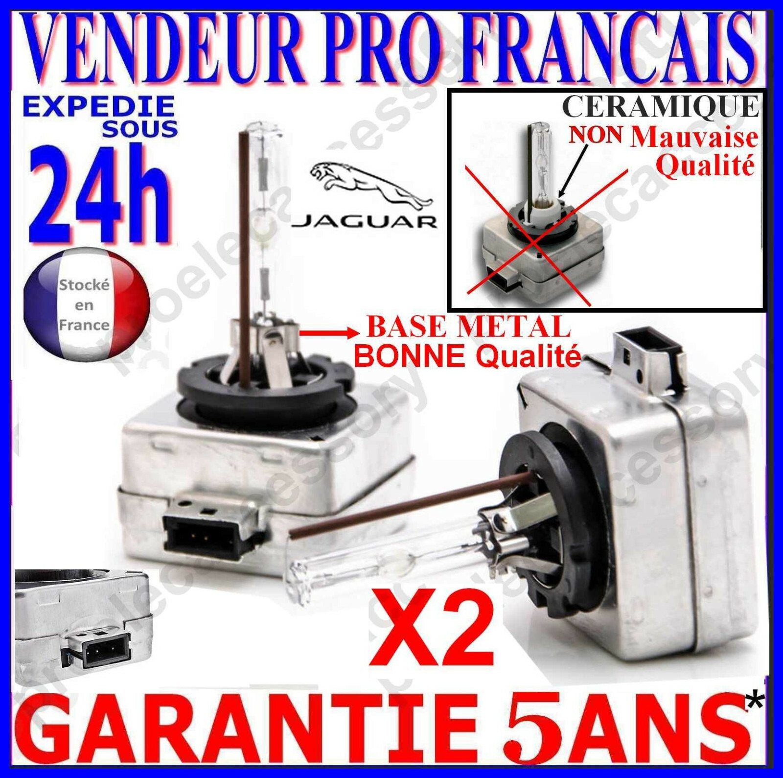 Feu phare xénon D3S 35W de rechange pour modèles Jaguar XJ XE XF