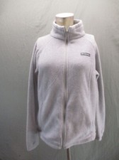 Columbia Size L Womens Gray Full Zip Stand Collar Pocket Athletic Jacket 585