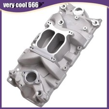 Sbc Carb Dual Plane Satin Aluminum Intake Manifold Fits Chevy Non-egr Engines Sbc Carb Dual Plane Satin Aluminum Intake Manifold Fits Chevy Non-egr Engines