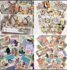 Alice In Wonderland Paper Quotes Pictures For Junk Journals Scrapbooks Crafts 8