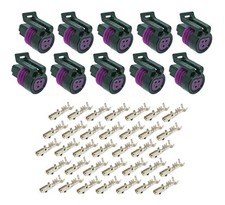 Genuine 12078090 150 Series 3 Way Connector w/ 18-16 AWG Terminals - 10 Pack