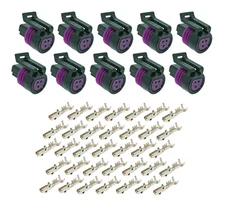 Genuine 12078090 150 Series 3 Way Connector w/ 18-16 AWG Terminals - 10 Pack
