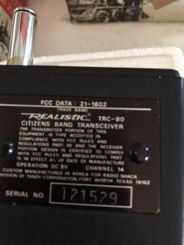 2 TRC-80 1-Channel 100mW Walk-in Talkie W/boxes By Realistic Transceiver - Picture 9 of 9