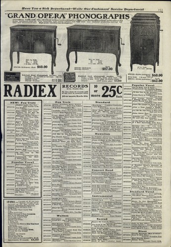 1925 PAPER AD Grand Opera Phonograph Cabinet Novelty Rings Display ...