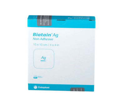 Biatain AG Schaumverband 10x10cm Antimikrobiell nicht haftend für Wundversorgung