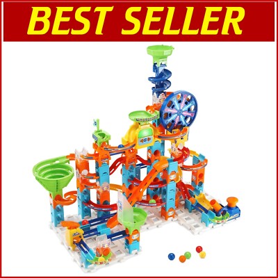 Colorful 135-Piece Marble Rush Set: Spinning Ferris Wheel & DIY Builds for Kids