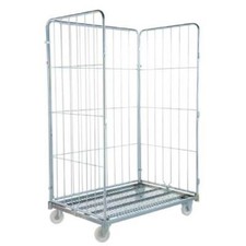 ROLL CONTAINER CESTE FILO METALLICO maxi 3 pareti 120x80x180 cm est 1 unita