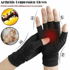 2pcs Copper Arthritis Compression Gloves Hand Support Joint Pain Relief USA