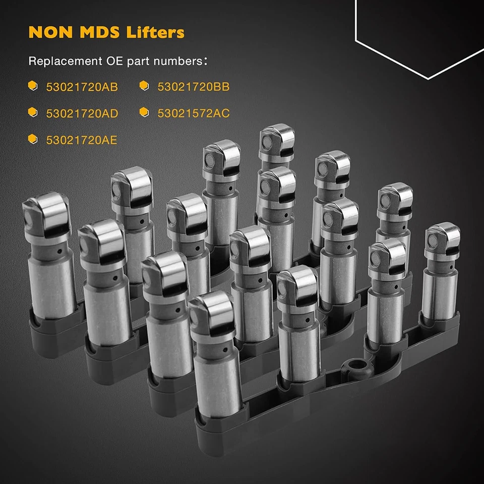 Non MDS 5.7L Hemi Camshaft Lifter Kit For 09-2015 Dodge Ram 1500 Chrysler Aspen Foto 3 de 4