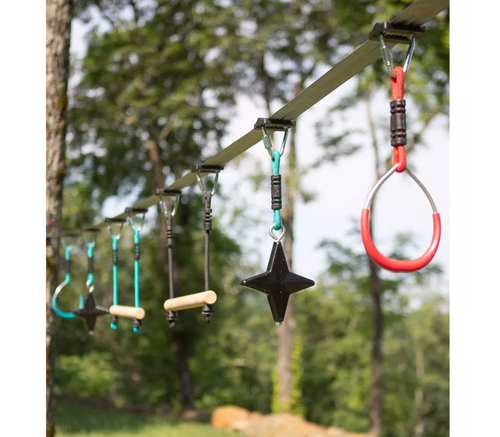 Obstacle Course Kit HearthSong Ninjaline Ninja Vines and Rings 36-Foot Hanging - Picture 9 of 12