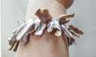 HUG7.5"18x25MM NATURAL SOUTH SEA GENUINE GOLD PINK PURPLE UNIQUE PEARL BRACELET