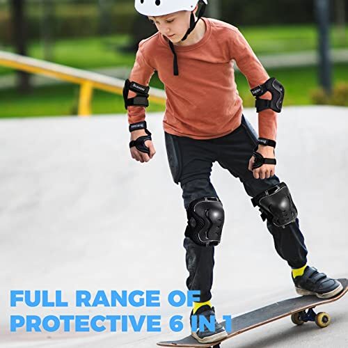 Kids/Youth Knee Pad Elbow Pads Guards Protective Small (3-8 years) New Black - Picture 3 of 7