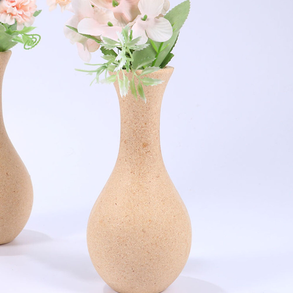 4pcs Unfinished Wood Vase Blank Flower Bud DIY Hand Painting Craft Kit