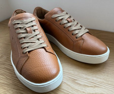 SANTONI sneakers/scarpe basse uomo pelle marrone/made in Italy/43EU/10US