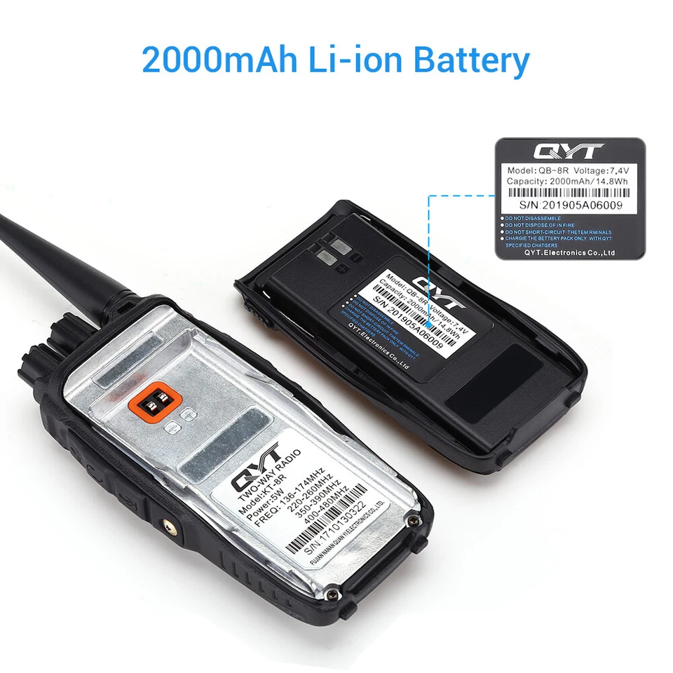 Funksprechgerät KT-8R Walkie Talkie Außensprechanlage UHF VHF Quad Band Transceiver - Bild 4 von 4