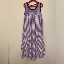 Gap lavender purple stripe hi low long Maxi racer back  summer dress XL /12