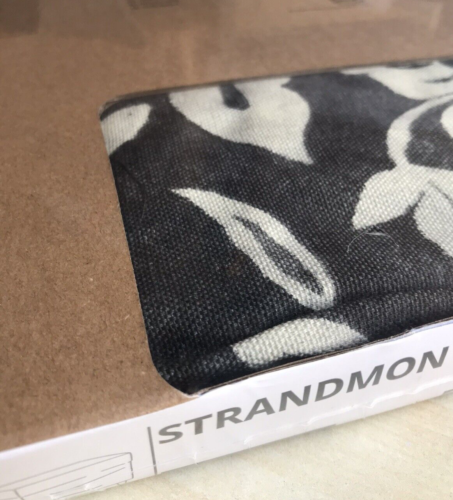 Ikea Strandmon Footstool Cover Forum Beige/Grey Floral Print NEW/SEALED - Afbeelding 1 van 6
