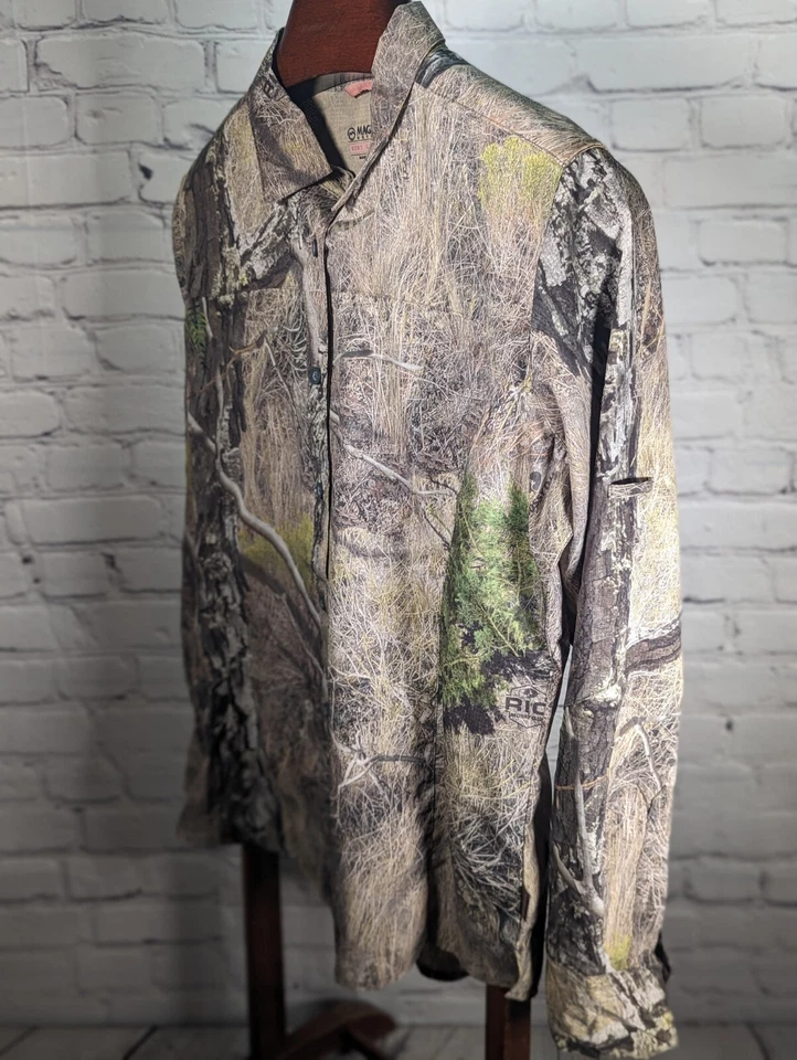 NWT Magellan Hunt Gear Shirt Womens Large Camo Mossy Oak Rio Button Up Poly - Image 2 of 4