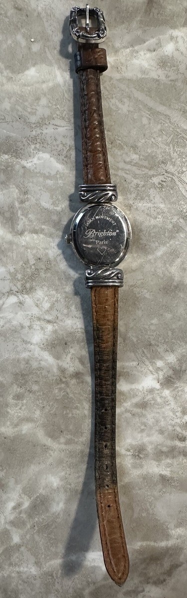 Brighton Paris Reversible Watch Women Discolored Band New 