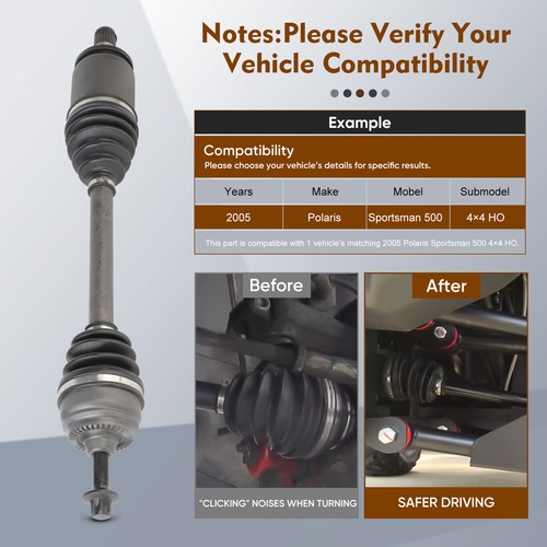 Front Left for BMW 528i xDrive 2.0L for 550i xDrive 4.4L 2012-2016 CV Axle Shaft - Picture 4 of 12