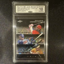 Leaf 2024 Legends Triple Black Laser De La Cruz Jackson Henderson /7 CSG 10