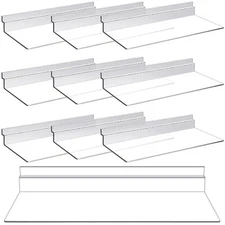 10 Pack 4 x 10 Inch Slatwall Shelves Hanging Accessories 10 x 4 x 0.08 inches 