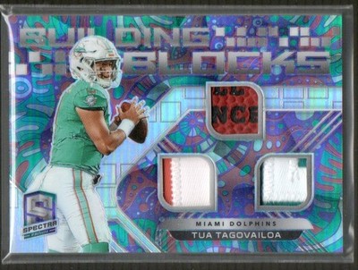 2020 TUA TAGOVAILOA PANINI SPECTRA RC BUILDING BLOCKS TRI PATCH 4/5