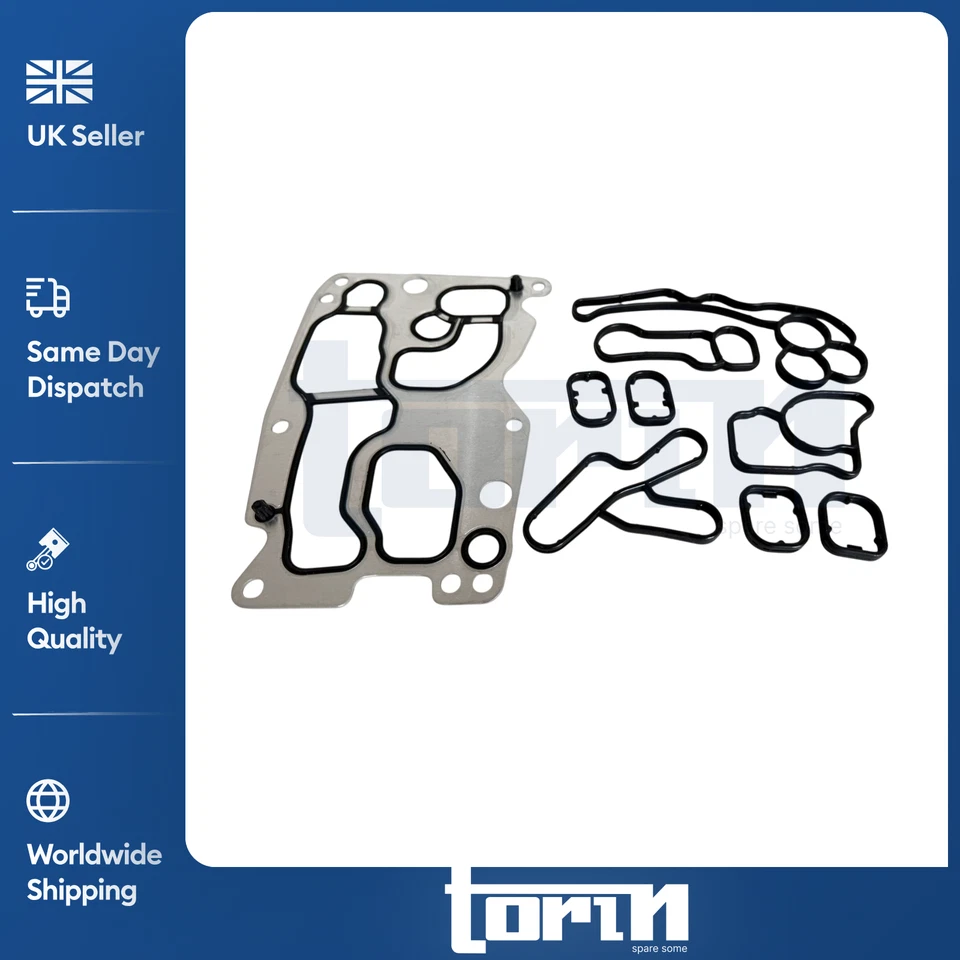 OIL FILTER HOUSING GASKETS COOLER & HEAT EXCHANGER FOR BMW N47N N47S N57N N57S - Image 2 of 4